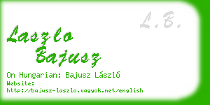 laszlo bajusz business card