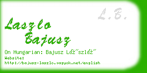 laszlo bajusz business card